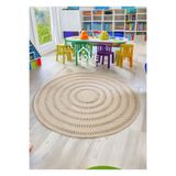 Home Turko Yıkanabilir Hasır, Kilim/Paspas, Yolluk, Desenli, Kolidor, Balkon, Mutfak, Halısı, Dekoratif Paspas 100 x 100 BEj
