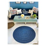 Home Turko Yıkanabilir Hasır, Kilim/Paspas, Yolluk, Desenli, Kolidor, Balkon, Mutfak, Halısı, Dekoratif Paspas 200 x 200 Mavi