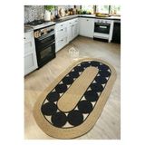Home Turko Yıkanabillir,Çift Taraflı, Papatya Desenli, Bohem Tarzı Hasır/Jüt, Kilim, Halı. Modern, Ev Eşyası 80 x 100 hasır-siyah