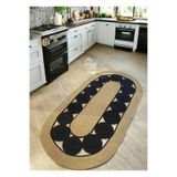 Home Turko Yıkanabillir,Çift Taraflı, Papatya Desenli, Bohem Tarzı Hasır/Jüt, Kilim, Halı. Modern, Ev Eşyası 80 x 120 hasır-siyah