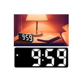 Home Usb Güç Dijital Aynalı Masa Saati Sıcaklık Alarm Tarih