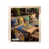 Home Veloria Serisi 5'li Kombin Set - 4 Adet Kırlent Kılıfı (45x45) & 1 Adet Runner (50x150) - Premium Raşel Kadife
