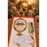 Home Vintage Gül Desenli Katlanabilir Ayna ve Tarak Seti | Hediye Kutulu Dekoratif El Aynası | Kadınlara Özel Hediye