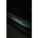 Home Volkswagen Uyumlu Aynalı Kapı Eşiği Koruma Sticker Seti 4'lü Gümüş