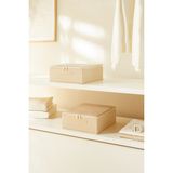 Home Wave 2'li Bej Pötikare Destekli Kutu Hurç Set 31 x 38 x 12 cm - 2 Adet