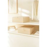 Home Wave 2'li Bej Pötikare Destekli Kutu Hurç Set 45 x 55 x 18 cm - 2 Adet