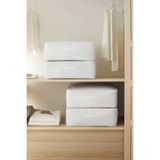 Home Wave 4'lü Büyük Boy Gri Pötikare Baza Altı Hurç Set 62 x 46 x 22 cm