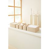 Home Wave 6'lı Bej Pötikare Çekmece İçi Dolap Çamaşır Düzenleyici Katlanır Saklama Kutusu Organizer Set