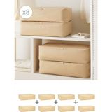 Home Wave 8'li Mega Boy Bej Pötikare Baza Altı Hurç Set 74 x 46 x 22 cm - 8 Adet