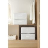 Home Wave Gri Pötikare 4 Adet Orta Boy Baza Altı Valiz Düzenleyici Hurç 52 x 28 x 21 cm Pratik Saklama