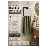 Home Yapışkanlı Havluluk Siyah Havlu Askısı Metal Havlu Tutacağı Banyo Havluluğu Kare
