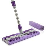 Home Yedek Mikrofiber Bezli Mandallı Mop, Sıkıştırmalı, Uzayabilir Teleskopik Saplı, 360 Derece Dönebilir Zemin Ve Duvar Temizlik Mopu