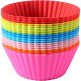 Homea 6'lı Silikon Yıkanabilir Tekrar Kullanıma Uygun Cupcake Muffin Tart Puding 7 cm lik Kalıp
