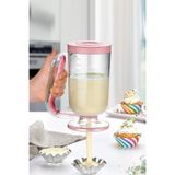 Homea Pankek Dağıtıcı Hamur Porsiyonlayıcı Şekillendirici 900 ml Dökme Aparatı Pembe