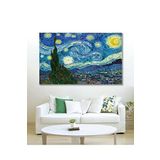 HOMEARTHS Van Gogh Yıldızlı Gece Duvar Kanvas Tablo (35 x 50 cm)