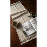 homease Bohem Tarz Püsküllü Dertsiz Runner 40*100 - Cappuccino Rengi Konsol & Yemek Masası Runner