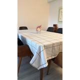 homease Toprak Rengi Nakışlı Gardenya Dertsiz Pötikare Masa Örtüsü | 160x220–160x260 |Misafirlik&Çeyizlik