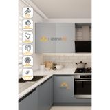HOMECC Gri Kumaş Desenli Yapışkanlı Kaplama PVC Folyo 120 cm – Mobilya, Duvar, Dekor... Yapiskanli Kaplama Folyo 120x250 cm - Duvar Kagidi Folyo KF642