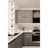 HOMECC İNTERİOR Yapışkanlı Folyo - Premium Ahşap Nostalji Ceviz Kaplama Kağıdı - Mobilya Duvar Kapı - 120cm - PW708