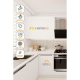 HOMECC Super Mat Beyaz Yapiskanli Kaplama Folyo 120x450 cm - Lamine Seri - Mobilya Duvar Kapi - Duvar Kagidi Folyo SM937