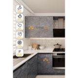 HOMECC Yapışkanlı Folyo - Füme Granit Kaplama Folyosu - Mobilya Duvar Kapı Yapiskanli Kaplama Folyo 120x400 cm - Duvar Kagidi Folyo ST671