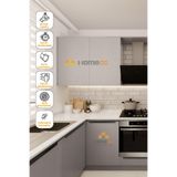 HOMECC Yapışkanlı Folyo - Minimal Huş Kaplama Kağıdı - Mobilya Duvar Kapı Yapiskanli Kaplama Folyo 120x500 cm - Duvar Kagidi Folyo MW755