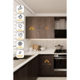 HOMECC Yapışkanlı Folyo - Naturel Koyu Dişbudak Kaplama Kağıdı - Mobilya Duvar Kapı Yapiskanli Kaplama Folyo 120x50 cm - Duvar Kagidi Folyo KW255