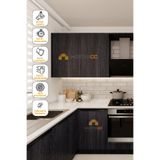 HOMECC Yapışkanlı Folyo - Premium Ahşap Koyu Meşe Kaplama Kağıdı - Mobilya Duvar Kapı Yapiskanli Kaplama Folyo 120x150 cm - Duvar Kagidi Folyo PW719