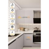 HOMECC Yapışkanlı Folyo - Premium Boyalı Bej Kapı Kaplama Folyosu - Mobilya Duvar Kapı Yapiskanli Kaplama Folyo 120x450 cm - Duvar Kagidi Folyo PP691