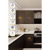 HOMECC Yapışkanlı Folyo - Premium Metal Bronz PVC Kaplama - Mobilya Duvar Kapı Yapiskanli Kaplama Folyo 120x100 cm - Duvar Kagidi Folyo PM979