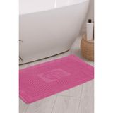 Homedius Banyo Kareli Ayak Desenli Pamuk Ayak Havlusu 50 x 70 cm - Pembe