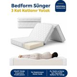 Homedius Bedform Sünger 3 Kat Katlanır Yatak 90X190X12 - Beyaz - 90 x 190 cm
