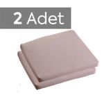 Homedius Çıkarılabilir Kılıflı Sandalye Minderi 40x40x4 cm 2'li Açık Gri