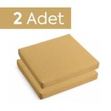 Homedius Çıkarılabilir Kılıflı Sandalye Minderi 40x40x4 cm 2'li Bej