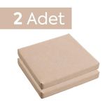 Homedius Çıkarılabilir Kılıflı Sandalye Minderi 40x40x4 cm 2'li Sütlü Kahve