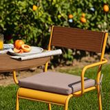 Homedius Çıkarılabilir Kılıflı Sandalye Minderi 40x40x4 cm Açık Gri