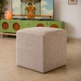 Homedius Çok Amaçlı Puf Qube Fitilli 40X40x40 Bej 40X40