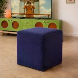 Homedius Çok Amaçlı Puf Qube Fitilli 40X40x40 Mavi 40X40