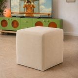 Homedius Çok Amaçlı Puf Qube Kadife 40x40x40 Bej