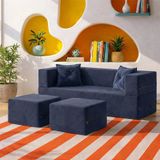 Homedius Loop Katlanır Yatak Olabilen Çok Amaçlı Çift Kişilik Koltuk Indigo Mavi
