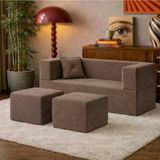 Homedius Loop Katlanır Yatak Olabilen Çok Amaçlı Çift Kişilik Koltuk Kahverengi Çift