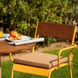 Homedius Sandalye Oturum Minderi Renkli 40X40x4 Bağcıklı Çıkarılabilir Kılıflı Çökme Yapmaz Koyu Bej 40X40
