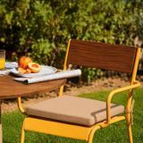 Homedius Sandalye Oturum Minderi Renkli 40x40x4 Bağcıklı Çıkarılabilir Kılıflı Çökme Yapmaz Sütlü Kahve