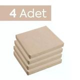 Homedius Sandalye Oturum Minderi Renkli 40X40x4 Bağcıklı Çıkarılabilir Kılıflı Su İtici Sütlü Kahve 4'Lü