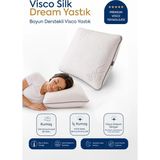 Homedius Silk Dream Boyun Destekli Ortopedik Visco Yastık 59X39 cm - 59 x 39 cm - Beyaz