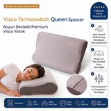 Homedius Visco Queen Spacer ThermoSwitch Boyun Destekli Ortopedik Visco Yastık 50x40 cm