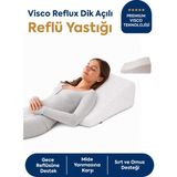 Homedius Viscotherm Reflux Dik Açılı Tencel Kumaş Reflü Yastığı 65x60x20 cm - 65 x 60 cm - Beyaz