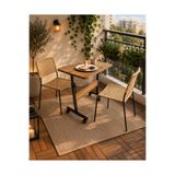 Homedora 60x40 cm Dar Balkon Kahvaltı Sehpası – Tekerlekli Çok Amaçlı Ahşap Balkon Masası