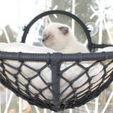 Homedora Grant Kedi Cam Yatağı & Cam Askılı Vantuzlu Kedi Yatağı Antrasit 40x40 cm