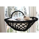 Homedora Grant Kedi Cam Yatağı & Cam Askılı Vantuzlu Kedi Yatağı Siyah 40x40 cm